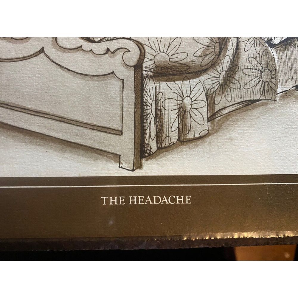 "The Headache" wall plaque, wallace berrie &‎ Co., inc Vintage 1975, USA - Picture 2 of 6